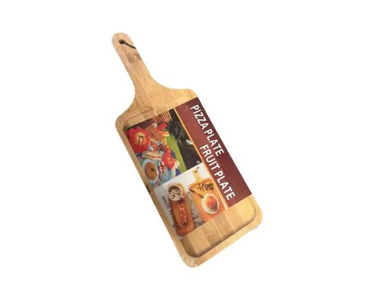 Bamboo Wood Food Tray – Pizza & Fruit Plate – #4014