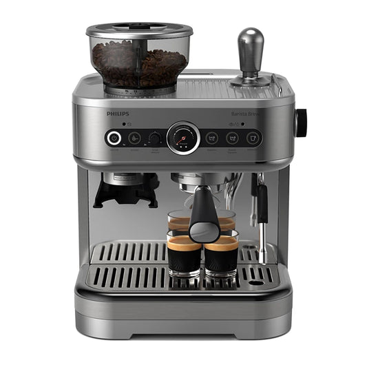 Philips Barista Brew PSA3228/01 Semi-Automatic Espresso Machine – 15-Bar Pump, Built-In Grinder, PID Control & Classic Milk Frother