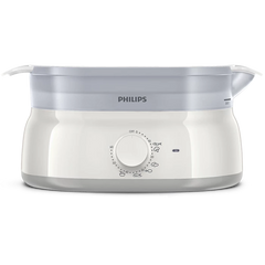 Philips Daily Collection Food Steamer 900W with 3-Tier Baskets, Egg Rack & Rice Bowl (HD9125/90)