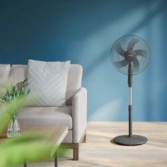Philips Series 600 Pedestal Fan with Powerful Airflow & Adjustable Height – Quiet Cooling Fan (ACP620/01)