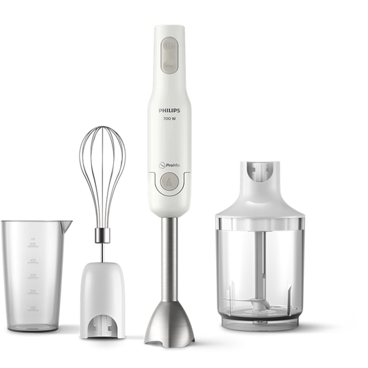 Philips ProMix Hand Blender HR2545/01 – 700W Powerful Hand Blender with XL Chopper, Whisk & Beaker