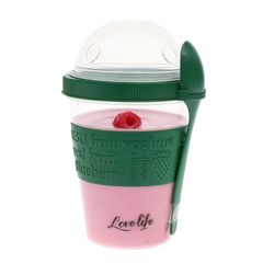 Portable Yogurt Cup with Spoon – BPA‑Free Snack Container for Yogurt, Parfaits & On‑the‑Go Snacks