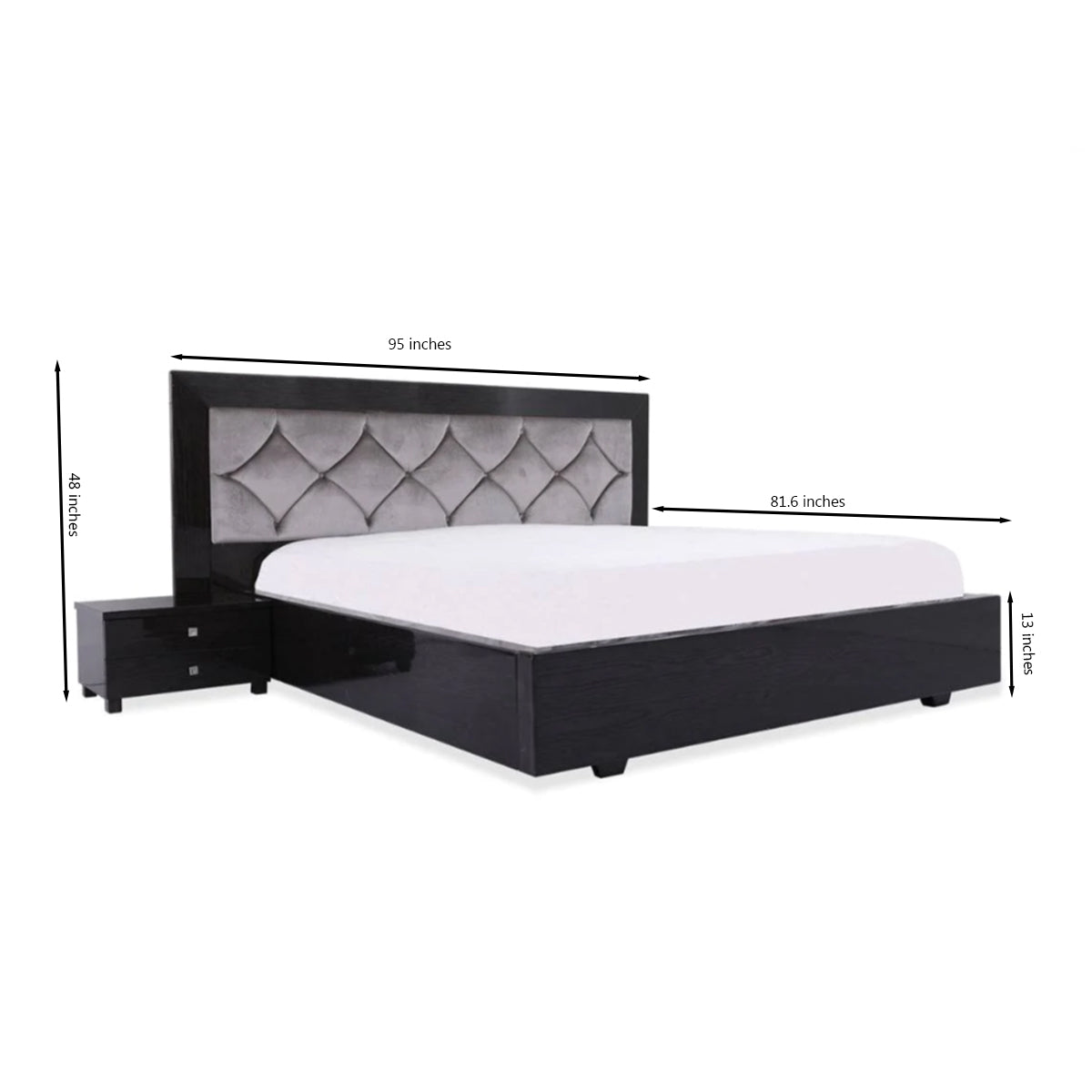 Austin Bed With 2 Side Tables