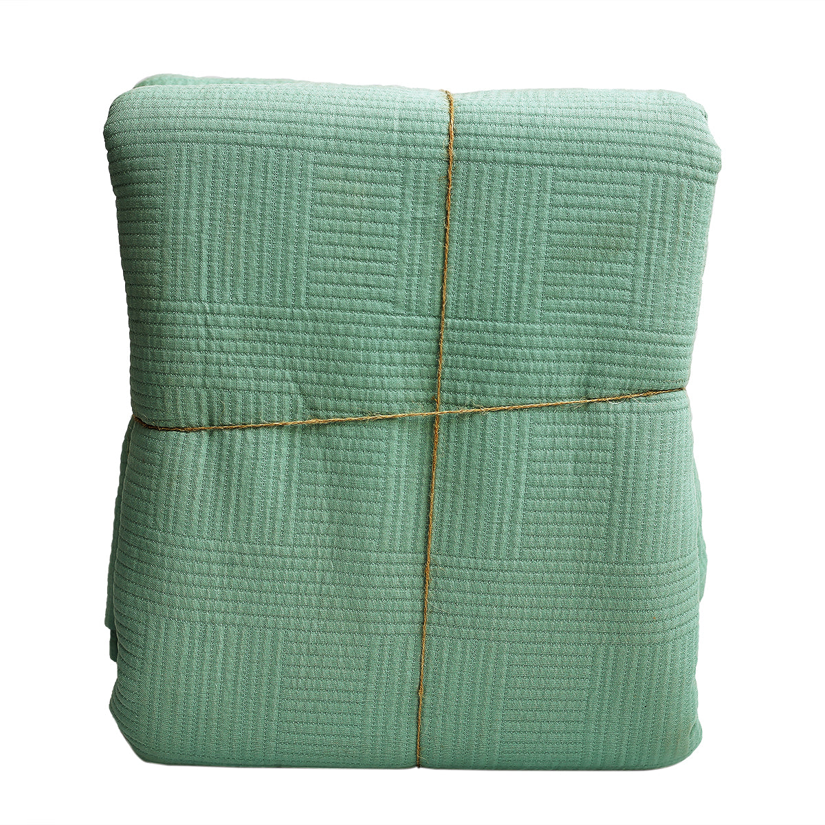 Mint Squares Bed Cover 94x102 Mint Green