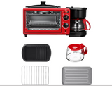 3 in1 Breakfast Maker.SF5605 Multifunctional Red (Pan+Oven+Coffee) - Sanford