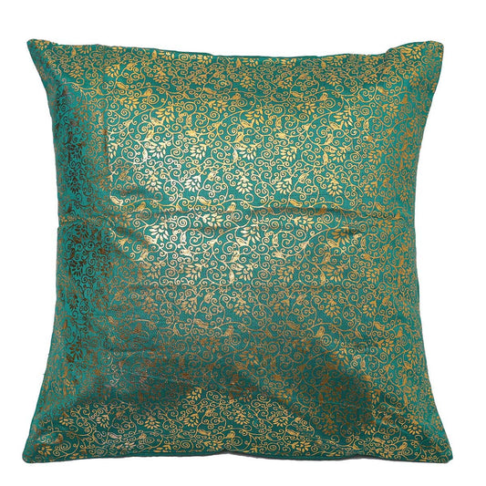 SPIRAL TEAL CUSHION COVER 16X16 - Habitt