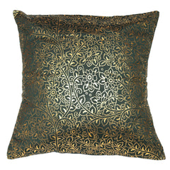 Kalam Floral Cushion Cover 18X18 D.Green