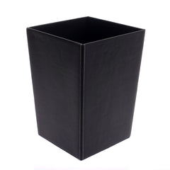 Leather dust bin (Black)