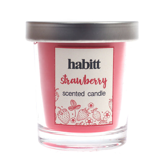 Mini Glass Jar Candle Strawberry - Habitt