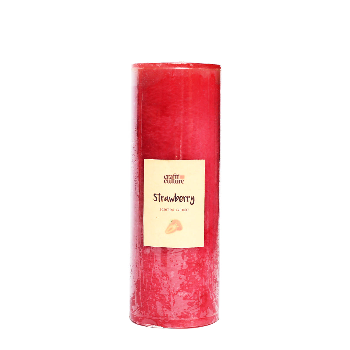 Pillar Candle Round Strawberry (2x6)