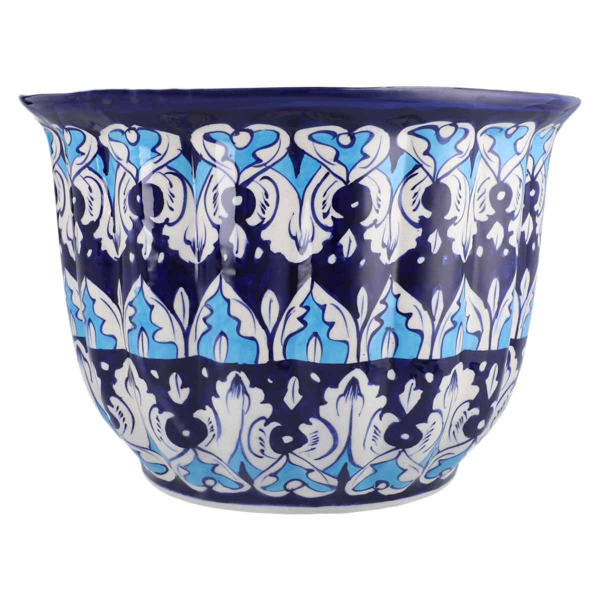 Planter Ceramic.Multi Large Blue Pottery