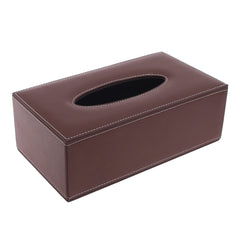 Brown Leather Tissue box (Brown)