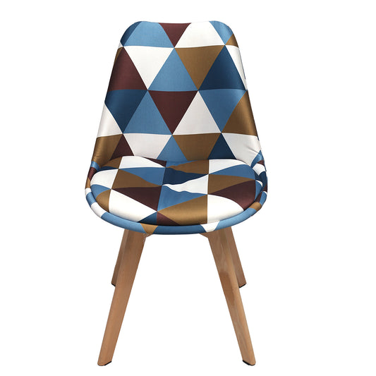 Gigma Printed  W/Fabric Chair, Set of 2