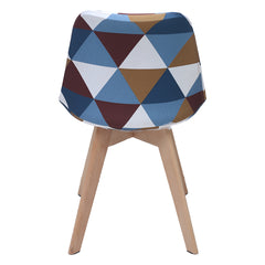 Gigma Printed  W/Fabric Chair, Set of 2