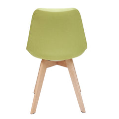 Gigma Light Green W/Fabric Chair, Set of 2