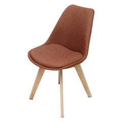 Gigma Brown W/Fabric Chair, Set of 2