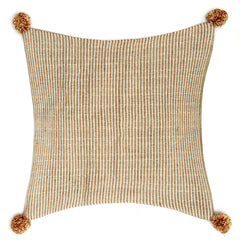 Jute line Cushion Cover 18x18.