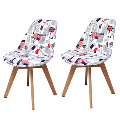 Gigma Magazine W/Fabric Chair, Set of 02