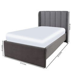 Kingsley grey Single Bed