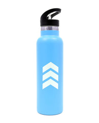 Straw Lid Bottle Metal Sky Blue 600 ML