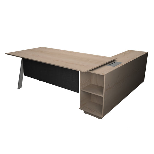 Office Furniture - Executive Table with Side Rack - DYNAMIC SERIES - Habitt