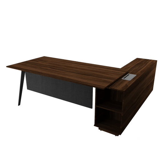Office Furniture - Executive Table with Side Rack - FINN SERIES - Habitt