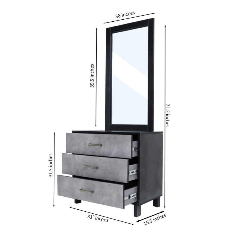 Oxford Black n Grey Dresser