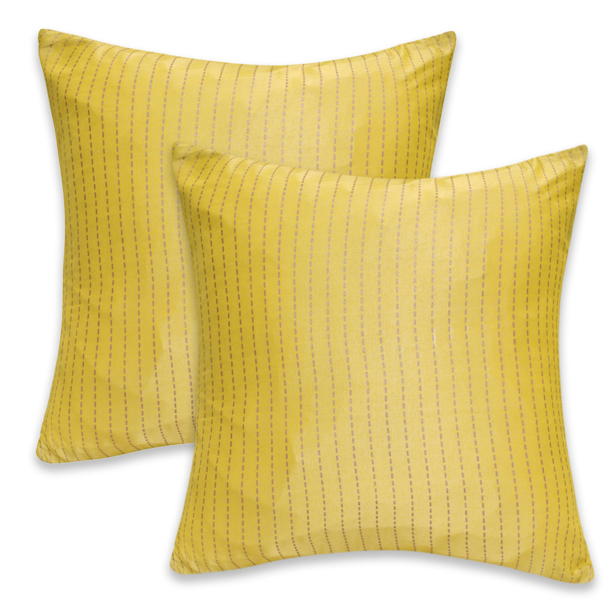 Kantha Yellow Cushion Cover 18x18