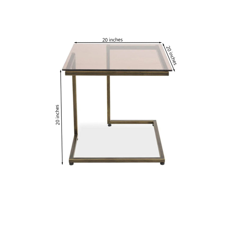 Ross Side Table Antique Gold - Habitt