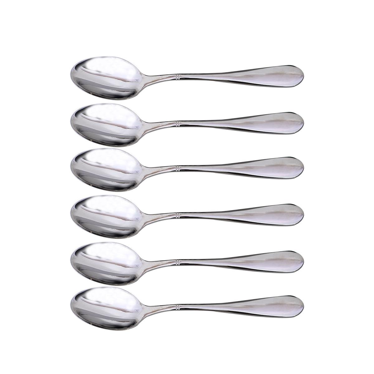 Tea Spoon Set - 6 Pcs - Silver Base