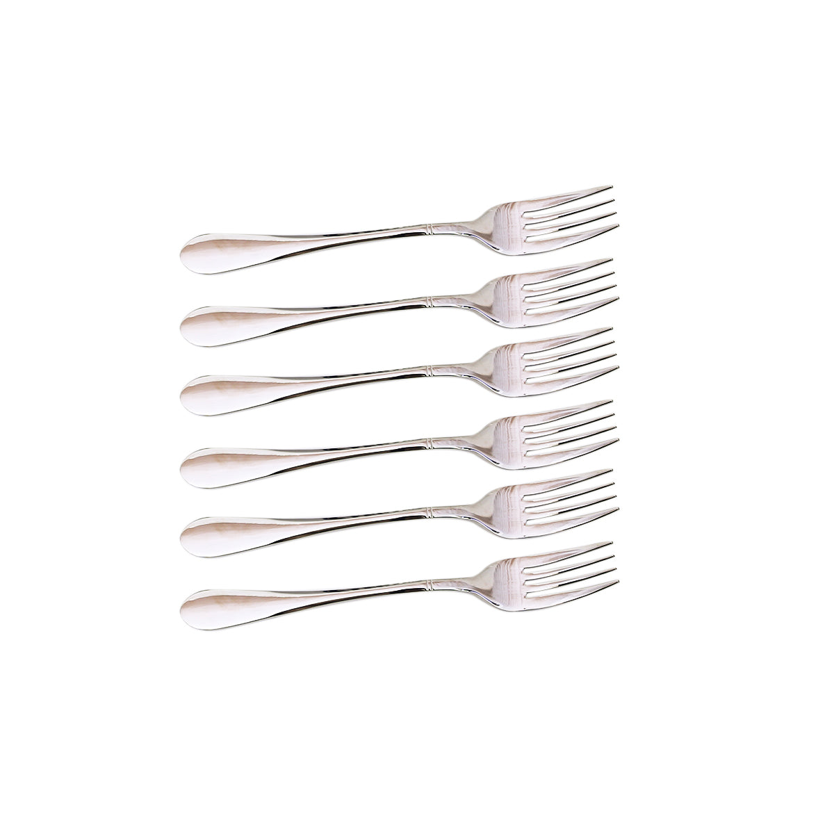 Table Fork Set - 6 Pcs - Silver Lining
