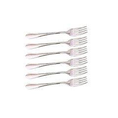 Table Fork Set - 6 Pcs - Silver Lining