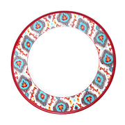 Scarlet-Ikkat Melamine Deep Plate - Habitt