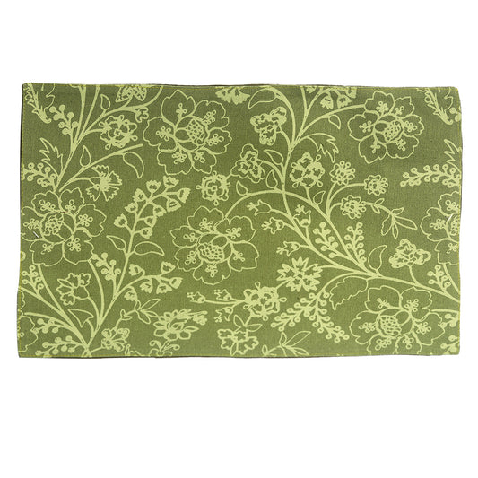 Floral Green Jaal Mats 13x19 O.Green - Habitt