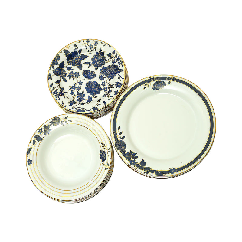 18pcs Dark Blue Plate set