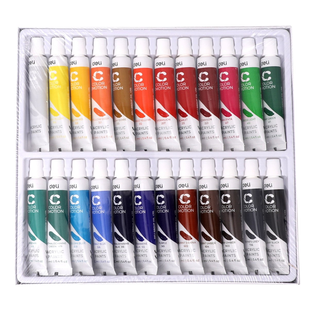 Acrylic Colors 24colors,12ml/tube.EC1224