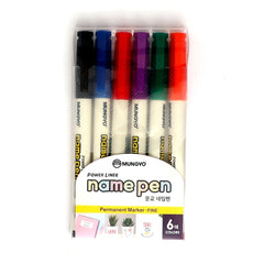 MUNGYO NAME PEN 6 COLOR SET.PES-6A