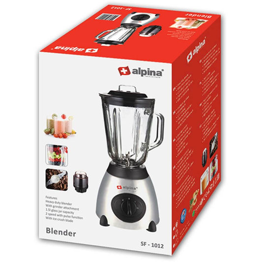 Glass Jar Blender & Grinder SF-1012-SB - Alpina - Habitt