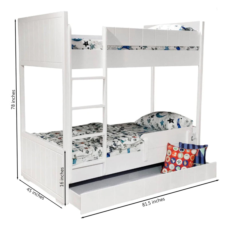 White house bunk bed 2 story