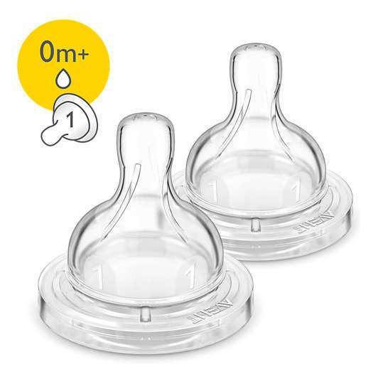 Silicone Teats 0m+ / 1h PK2 - Habitt