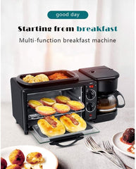 3 in1 Breakfast Maker.SF5605 Multifunctional (Pan+Oven+Coffee) - Sanford