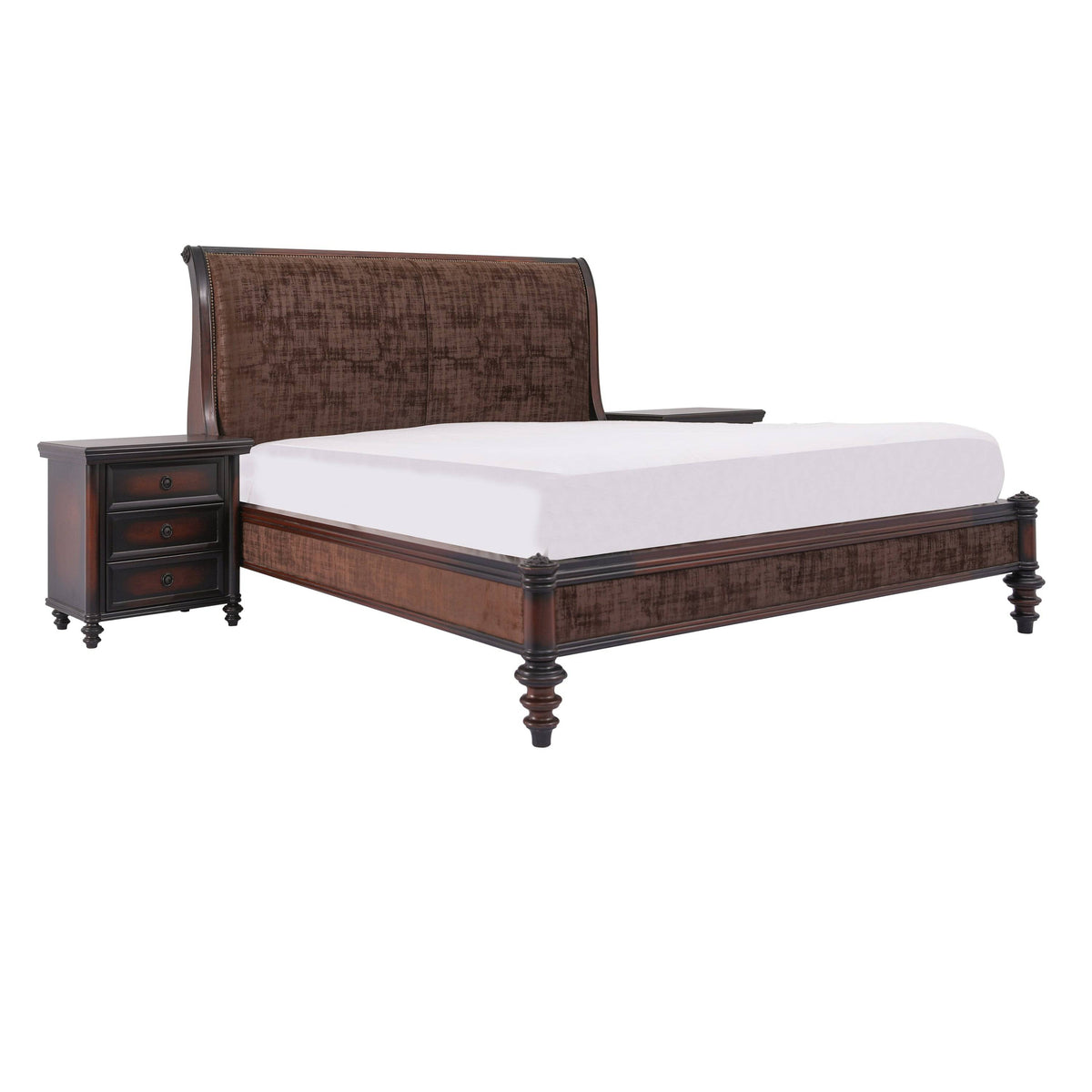 William Bed with 2 Side Table