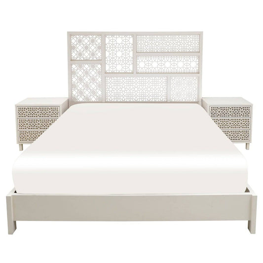 Noor King Size Bed with Side Tables