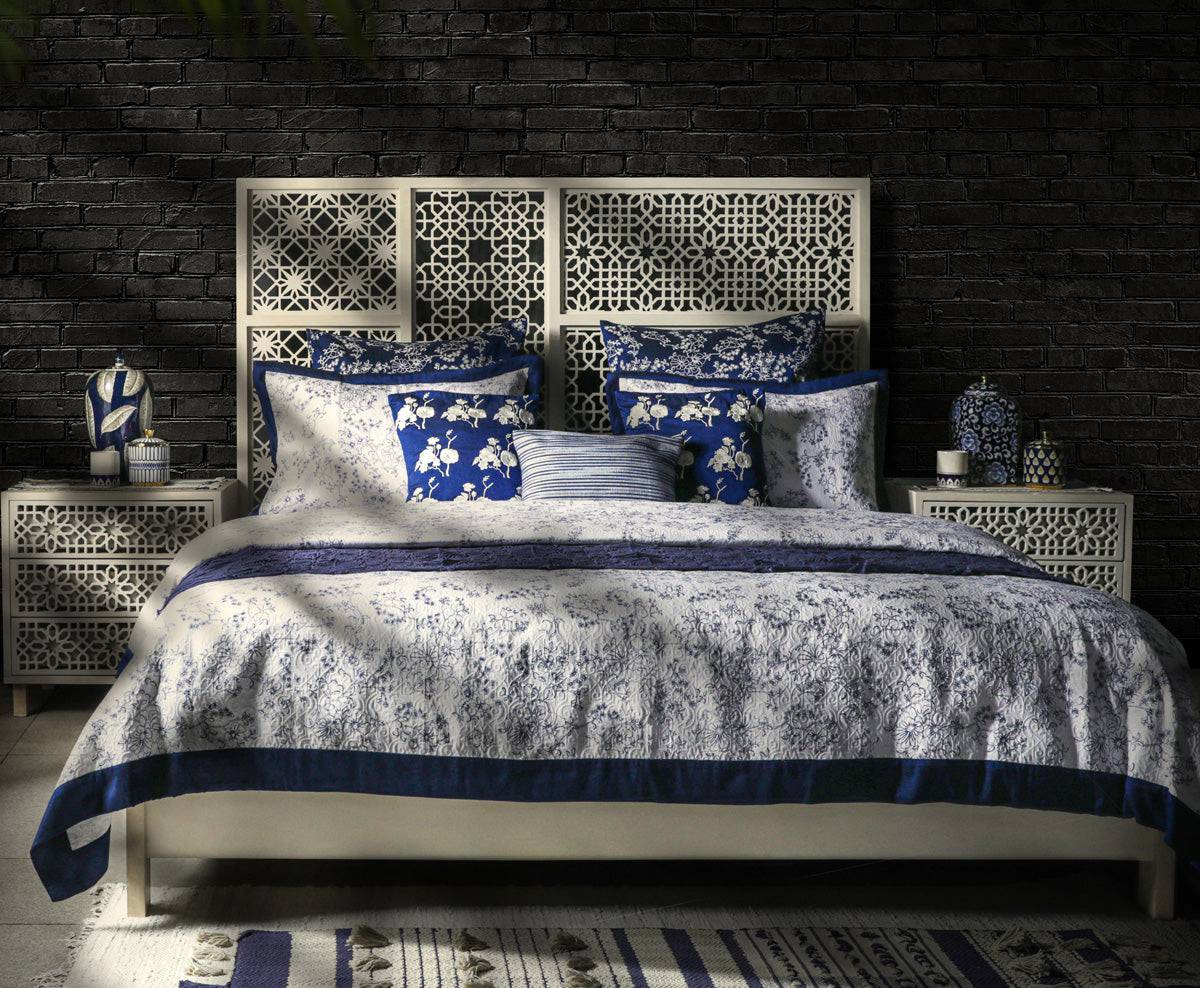 Noor King Size Bed with Side Tables