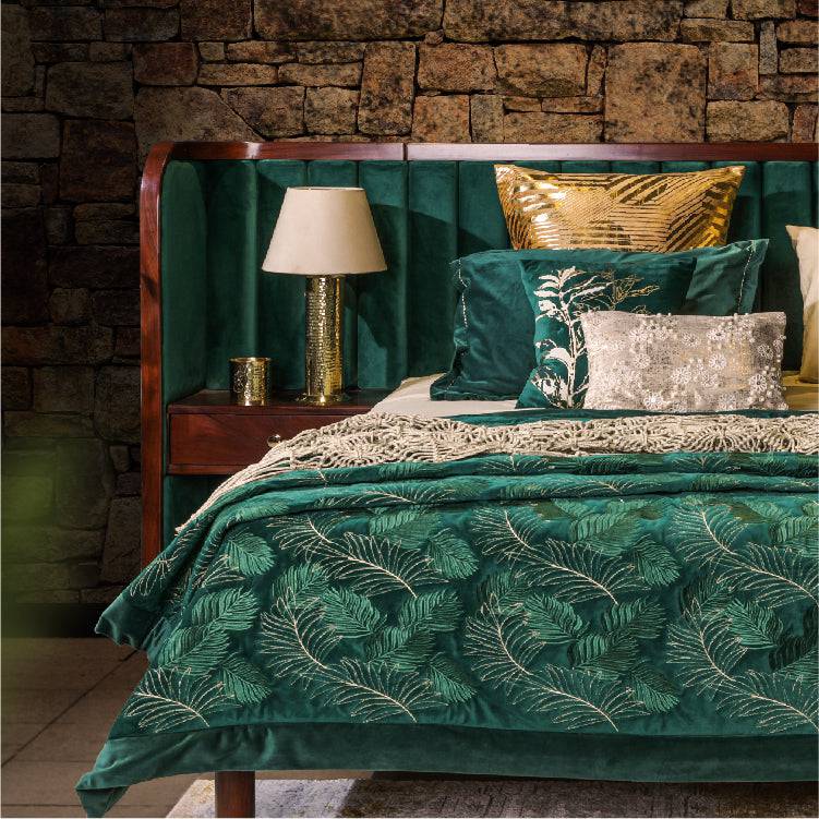 Emerald Gold Bridal Bedding Set