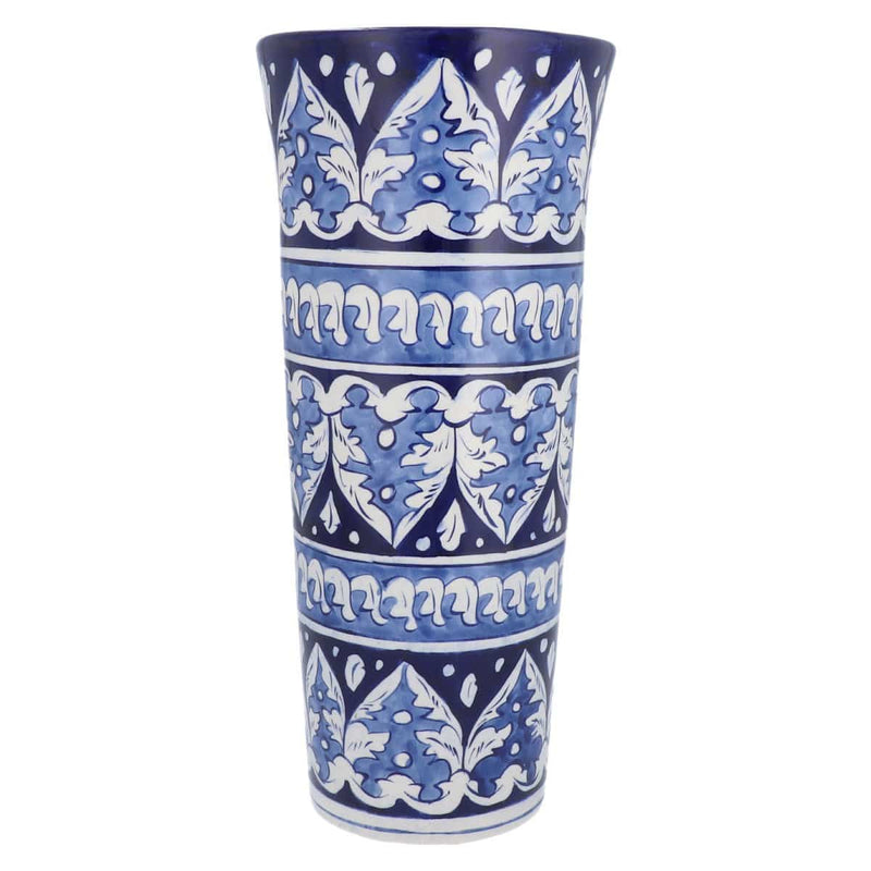 Habitt Cylinder Vase Ceramic Multi Blue Pottery - Habitt