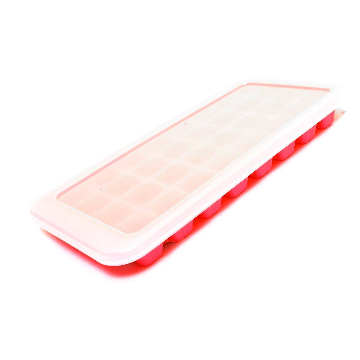 ICE CUBE TRAY WITH COVER HR-02-Red
