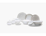 45Pcs Dinner Set (Silver Chevron)