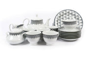 23pcs Bold zag Tea Set 