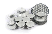 23pcs Bold zag Tea Set 